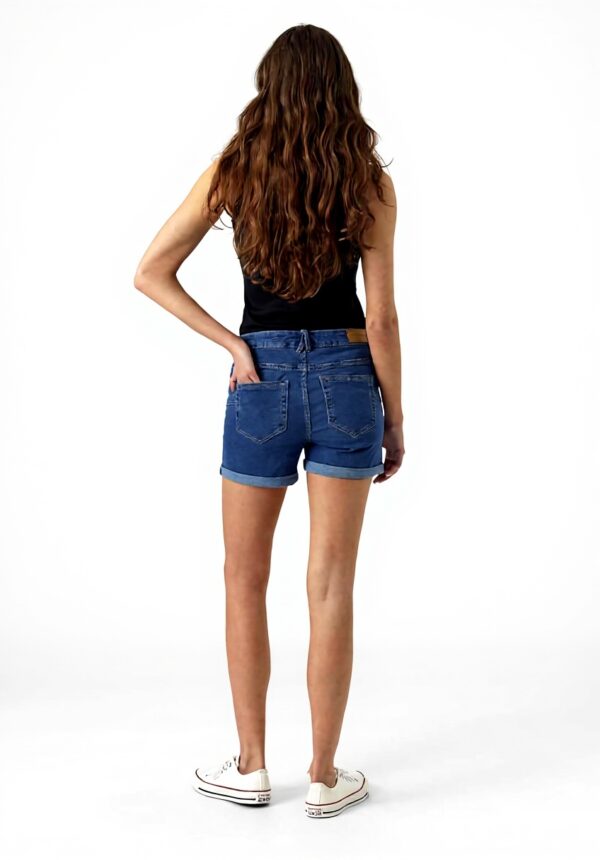Shorts Denim VERO MODA Donna Orlo Arrotolato Blu