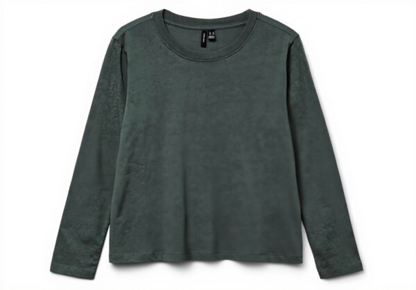 VERO MODA T-Shirt Donna Maglietta Lunga Girocollo Normale