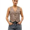 Gilet Donna VERO MODA Vmellie Check Elegante Sostenibile
