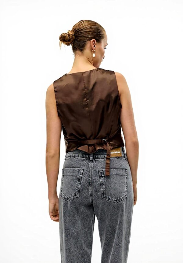 Gilet Donna VERO MODA Vmellie Check Elegante Sostenibile