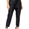 Pantaloni Vero Moda Loose Fit Pelle Ottica Nero Donna