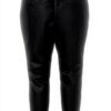 Pantaloni Vero Moda Loose Fit Pelle Ottica Nero Donna