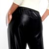Pantaloni Vero Moda Loose Fit Pelle Ottica Nero Donna