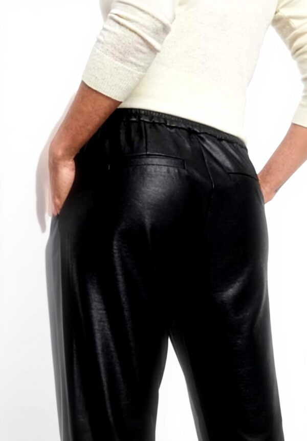 Pantaloni Vero Moda Loose Fit Pelle Ottica Nero Donna