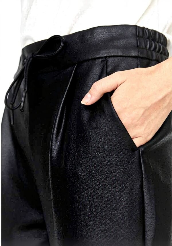 Pantaloni Vero Moda Loose Fit Pelle Ottica Nero Donna