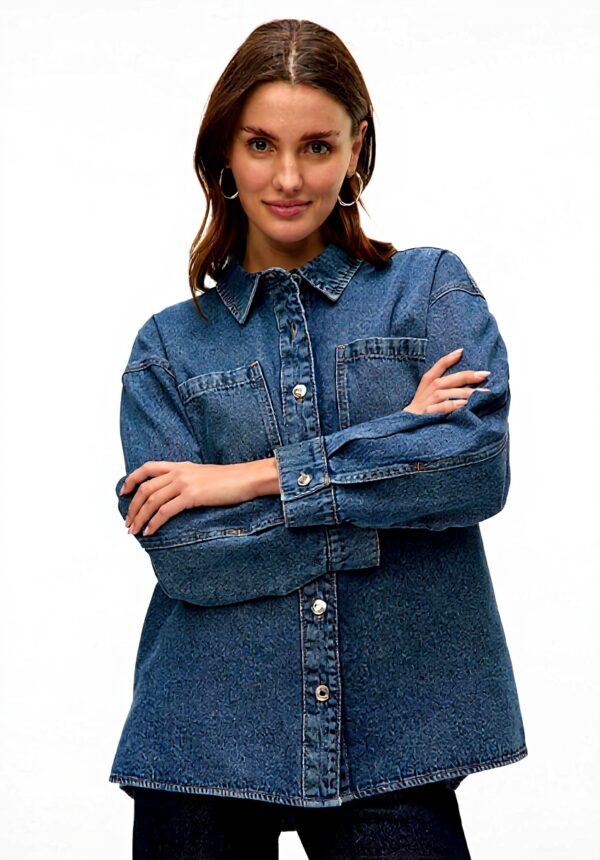 Camicia VERO MODA Donna Oversize Denim Blu