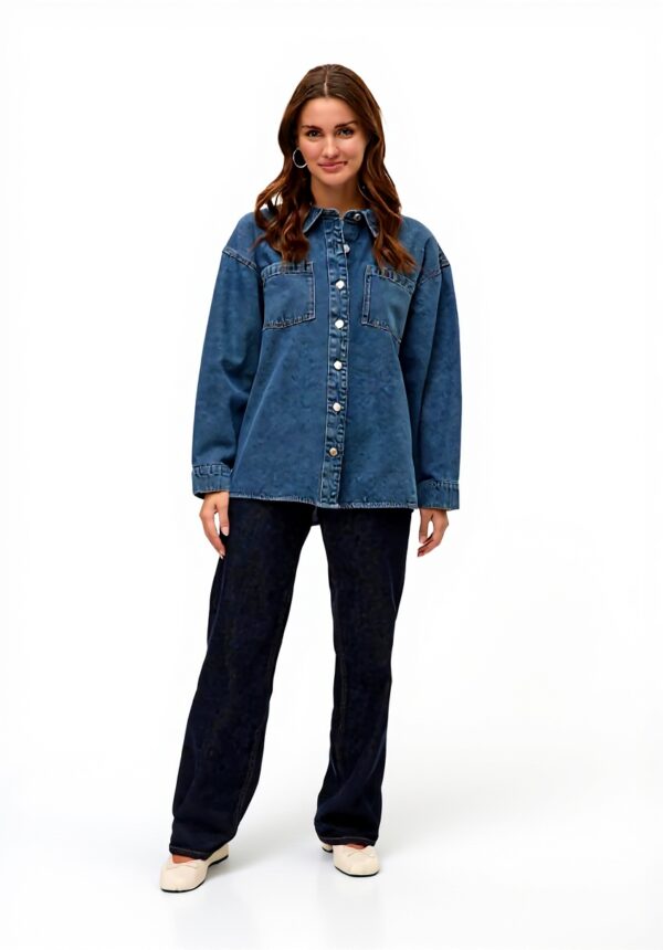 Camicia VERO MODA Donna Oversize Denim Blu