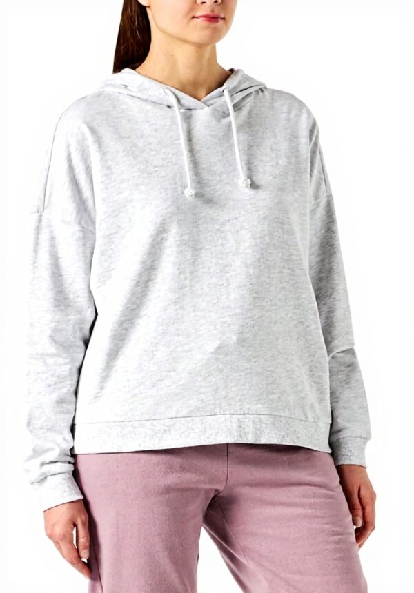 VERO MODA Felpa con Cappuccio Donna Grigio Chiaro Mélange