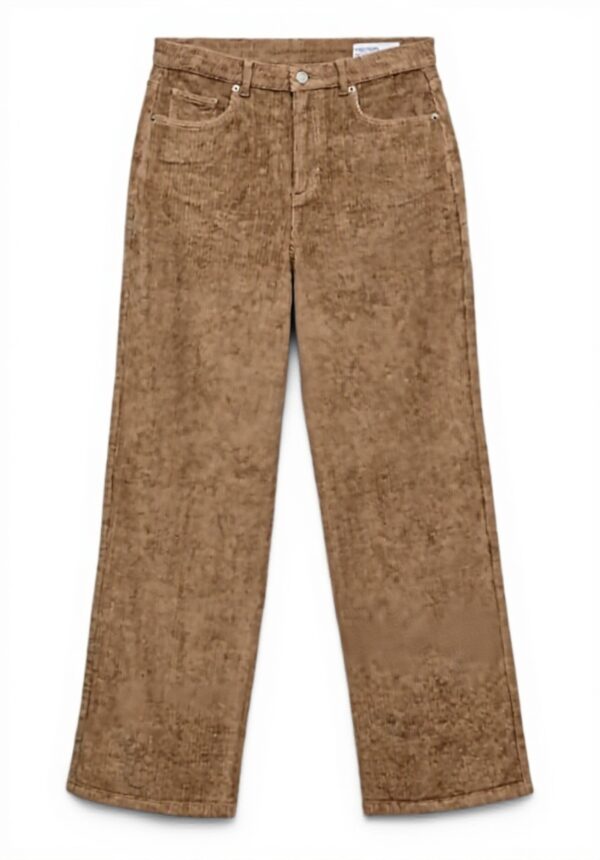 VERO MODA Jeans Donna Vita Alta Gamba Larga Balsamo Verde