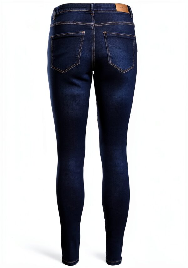Jeans Donna Sostenibili Elastico Skinny Fit Blu Jeans Scuro-5