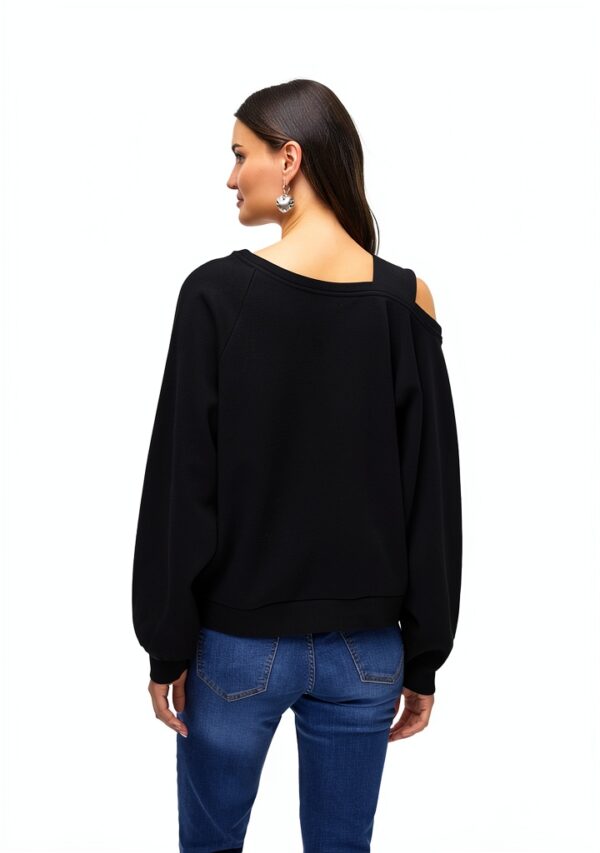 Felpa Vero Moda Donna Nero L Poliestere Cotone Sciolto-1