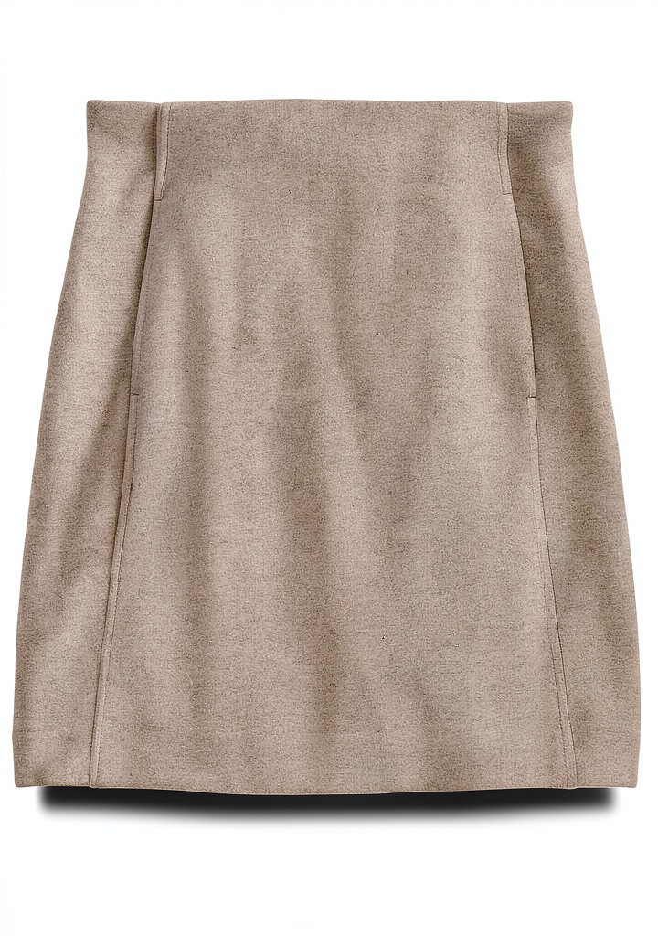Gonna Bestseller in colore Melange Grigio Medio indossata in un ambiente casual