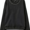 Vero Moda Top Donna Nero Girocollo Maniche Lunghe Normale-0