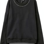 Vero Moda Top Donna Nero Girocollo Maniche Lunghe Normale-0