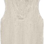 Vero Moda Maglione Donna Scollo V Senza Maniche Melange-0