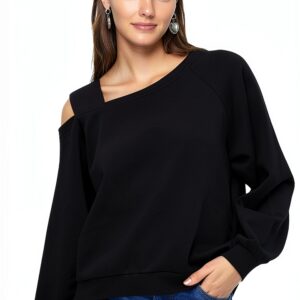 Felpa Vero Moda Donna Nero L Poliestere Cotone Sciolto-0