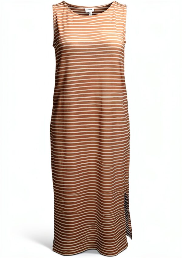Vestito VERO MODA Midi Casual Lontre Strisce Betulla Donna