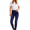 Jeans Donna Sostenibili Elastico Skinny Fit Blu Jeans Scuro-3