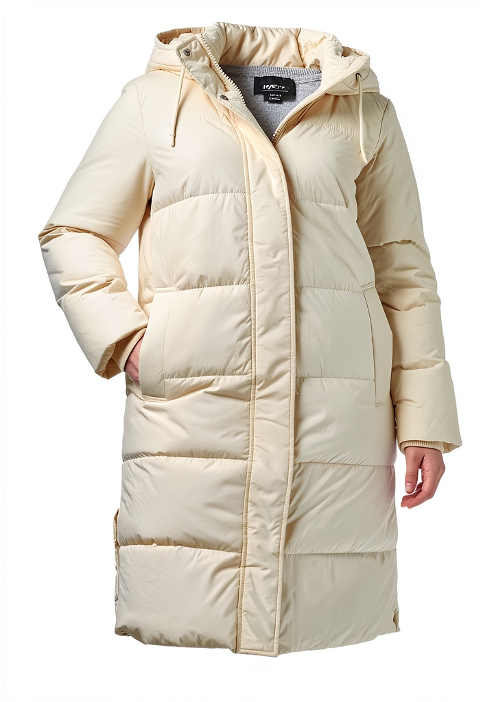 Donna che indossa il piumino VERO MODA Erica Holly in un parco invernale