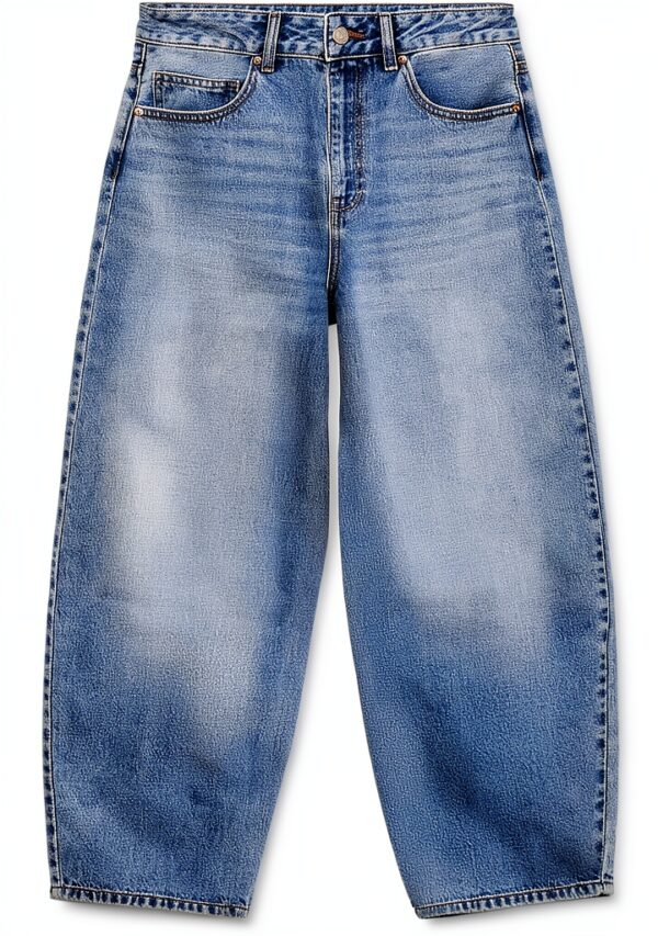 Vero Moda Jeans Donna Vita Alta Taglio Barile Media Blu