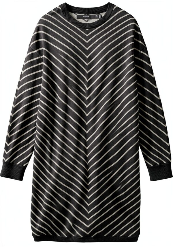 VERO MODA Abito Corto Donna Scollo Rotondo Nero Betulla