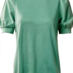 T-shirt donna Mock Arancione taglio voluminoso traspirante-0