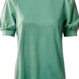 T-shirt donna Mock Arancione taglio voluminoso traspirante-0