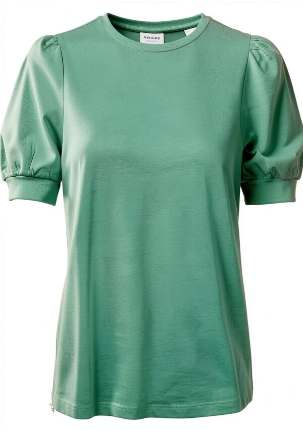 T-shirt donna Mock Arancione taglio voluminoso traspirante-0