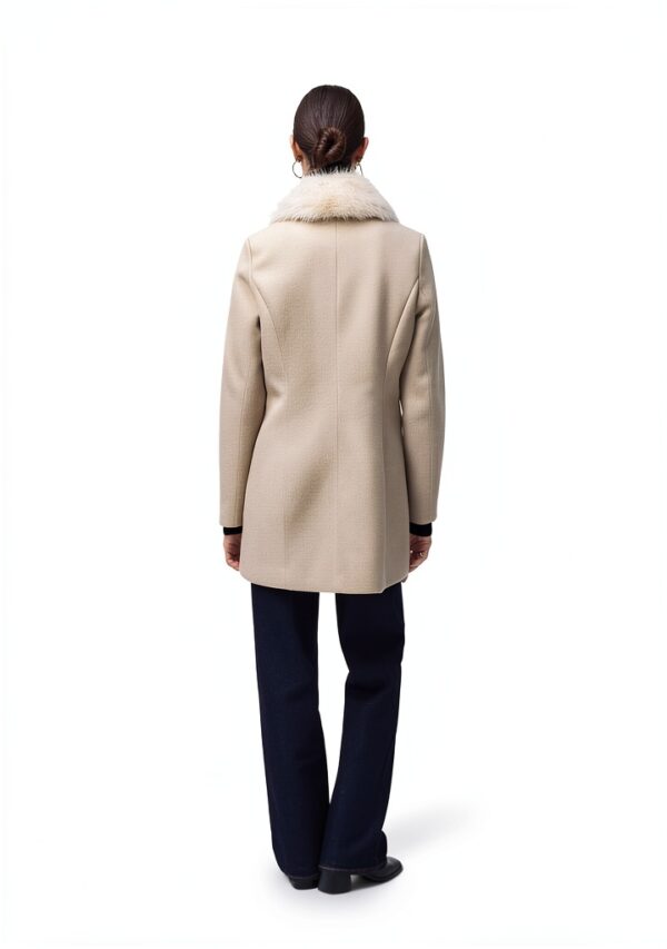 Vero Moda cappotto donna colletto a risvolto farina d'avena-2