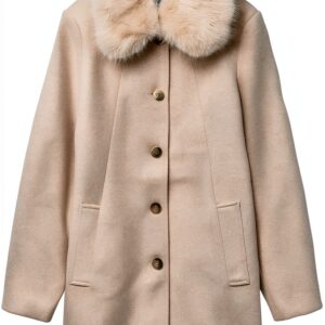 Vero Moda cappotto donna colletto a risvolto farina d'avena-0