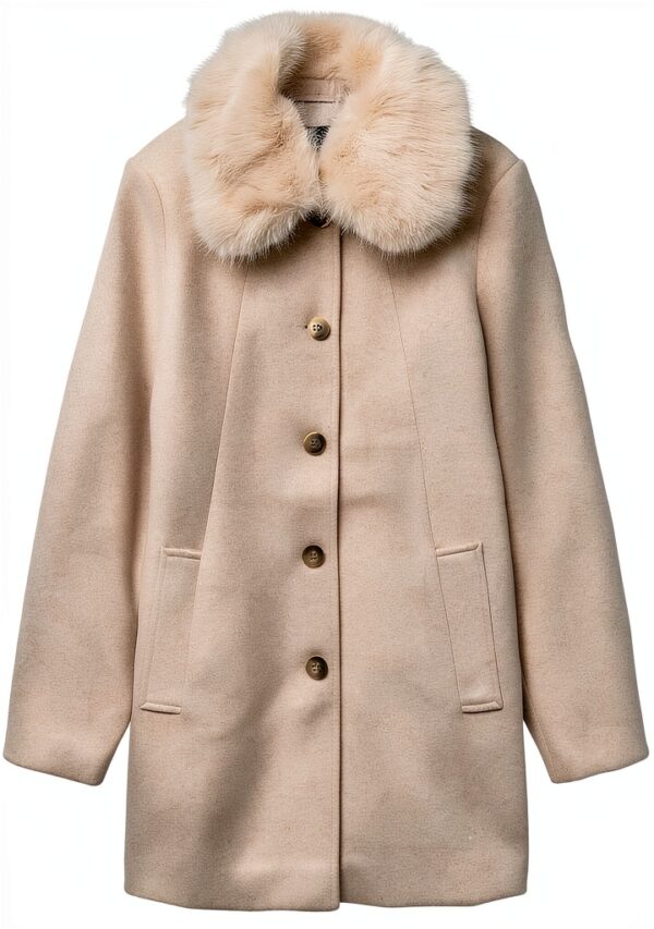 Vero Moda cappotto donna colletto a risvolto farina d'avena-0