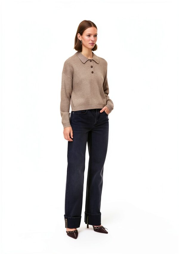 Maglione polo Bestseller donna comodo elegante maniche-1