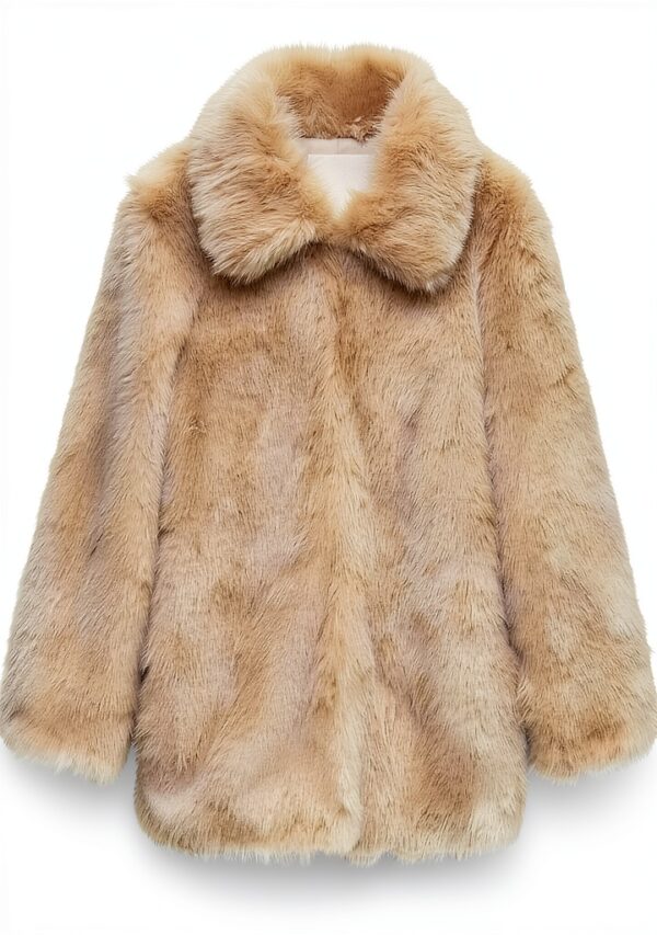 Vero Moda Giacca Pelliccia Sintetica Donna Farina D'avena