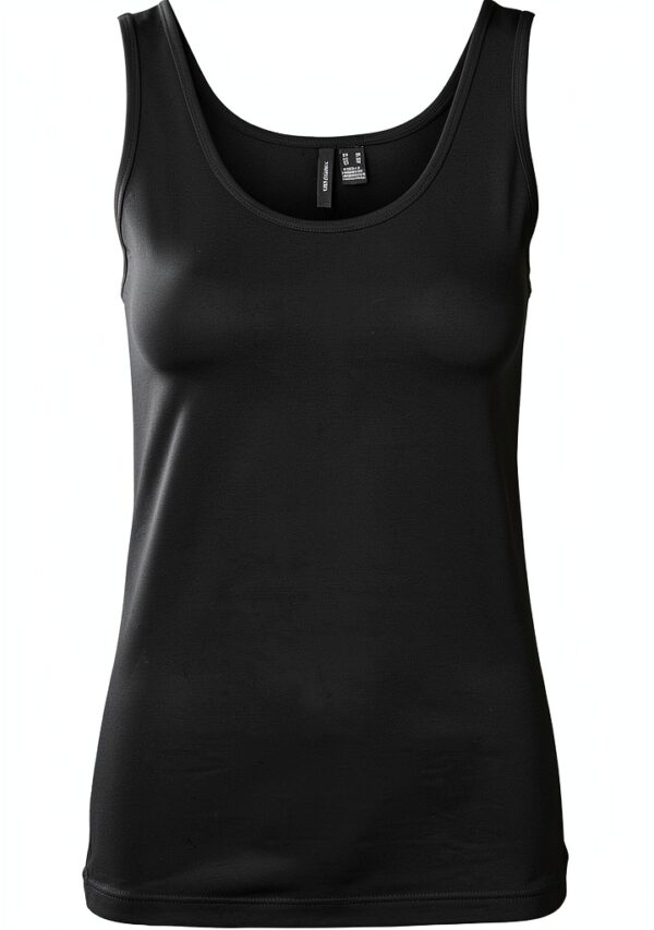 VERO MODA Canottiera Donna Maglia Sostenibile Bianco Nero