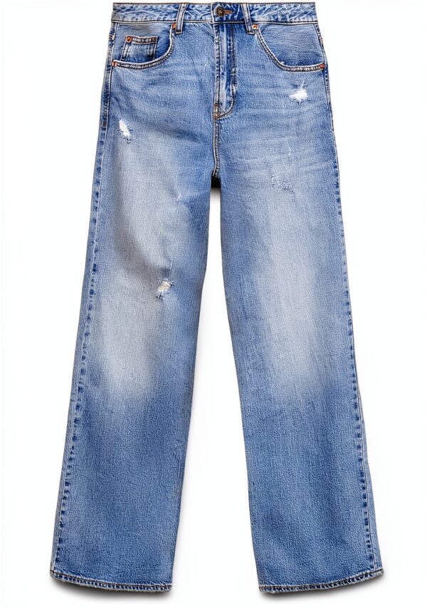 Vero Moda Jeans Donna Vmtessa HR Wide Dst Fit Blu Chiaro