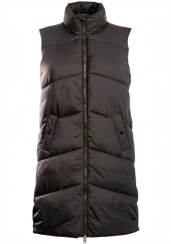 Gilet VERO MODA Donna Trapuntato Colletto Alto Verde Oliva
