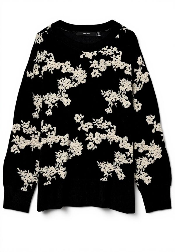 Vero Moda Maglione Donna Nero Scollo Rotondo Maniche Lunghe