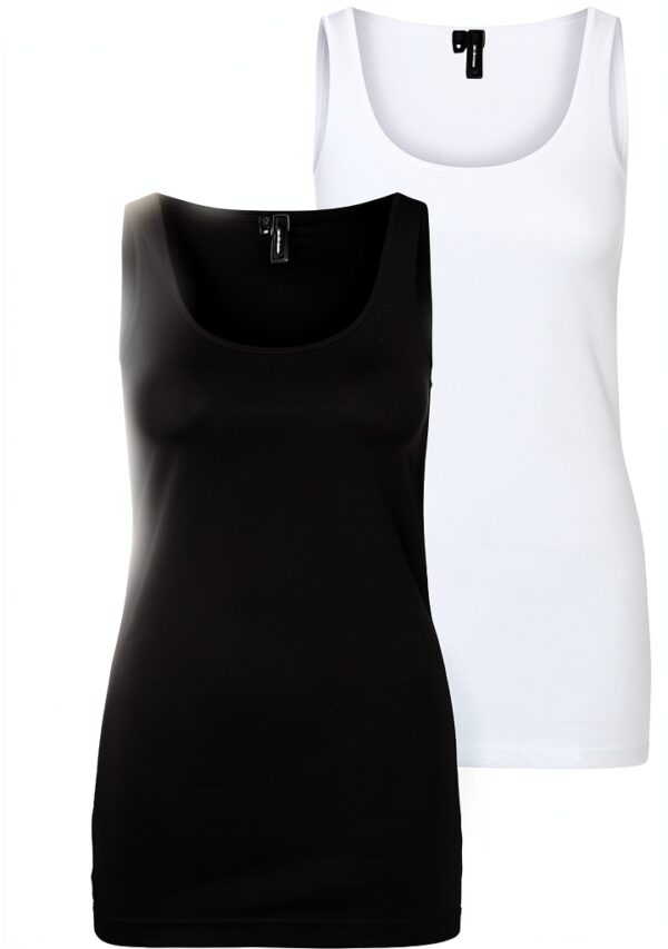 VERO MODA Canotta Lunga Donna Nero Confezione 3 Tankini