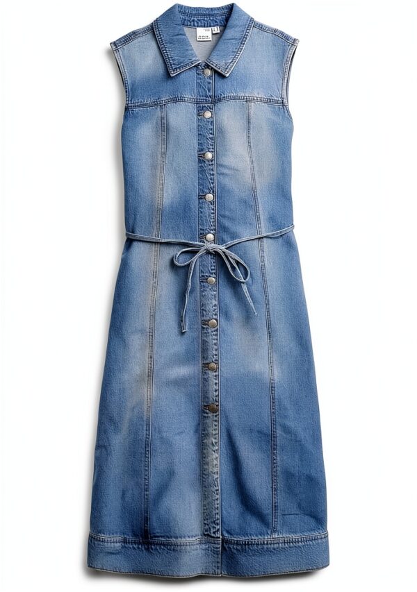 VERO MODA Gilet Denim Donna Vestito Casual Media Blu Denim
