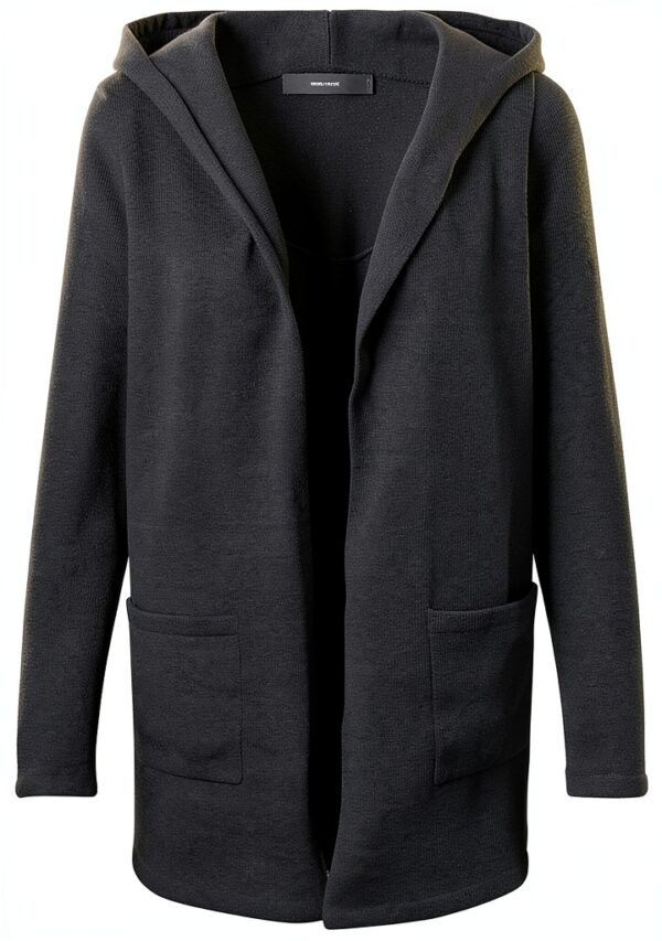 Cardigan VERO MODA Nero Maglione Donna Cappuccio Materiale