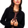 Vero Moda Cardigan Donna Nero Colletto Polo Maniche Lunghe-3