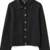 Vero Moda Cardigan Donna Nero Colletto Polo Maniche Lunghe-0