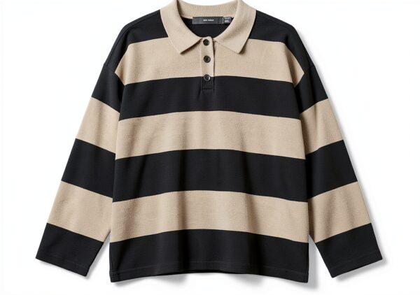 Vero Moda Maglione Donna Colletto Polo Righe Taglio Largo-0
