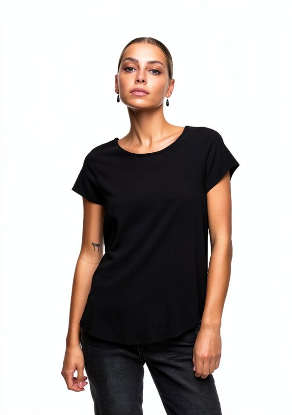 VERO MODA Maglietta Nero Materiali Sostenibili Donna-1