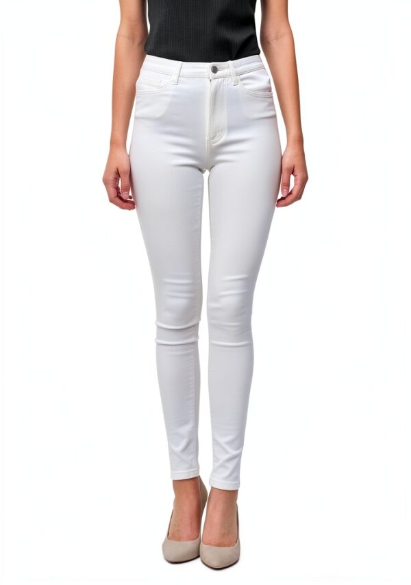 Bestseller Jeans Donna Skinny Vita Alta Bright White-1