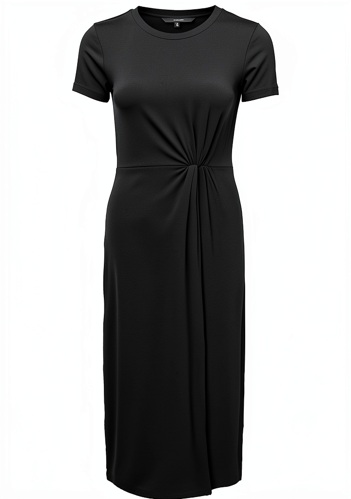 Donna che indossa l'abito lungo Bestseller in lyocell in un ambiente casual