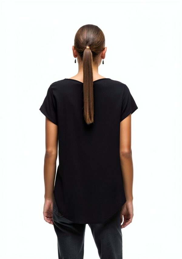 VERO MODA Maglietta Nero Materiali Sostenibili Donna-2