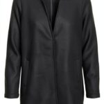 Bestseller Cappotto Donna Nero Vestibilità Regolare Facile-0
