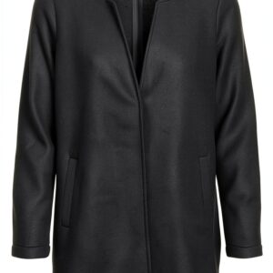 Bestseller Cappotto Donna Nero Vestibilità Regolare Facile-0
