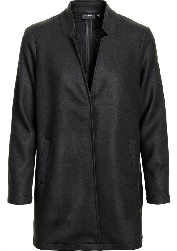 Bestseller Cappotto Donna Nero Vestibilità Regolare Facile-0